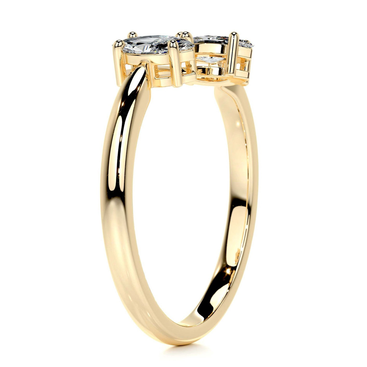 Twin Marquis Embrace Ring