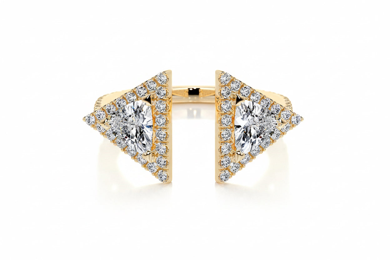 Triangle Arrow Open Ring