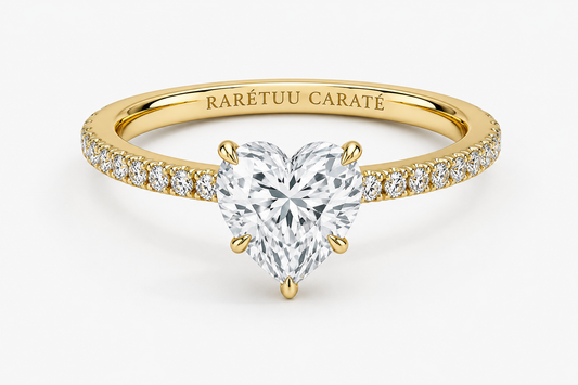 Princess Zulaikha - Heart Pavé Solitaire