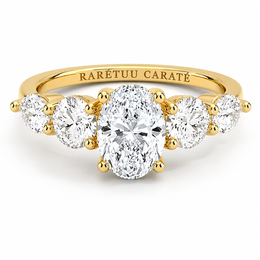 Queen Ella Oval Moissanite Ring