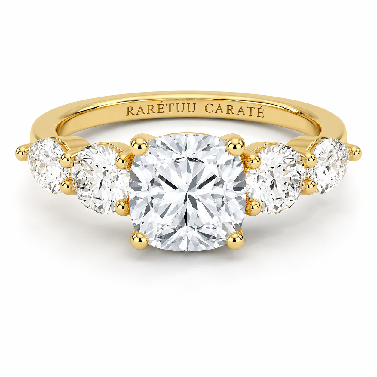 Queen Ella Cushion Moissanite Ring