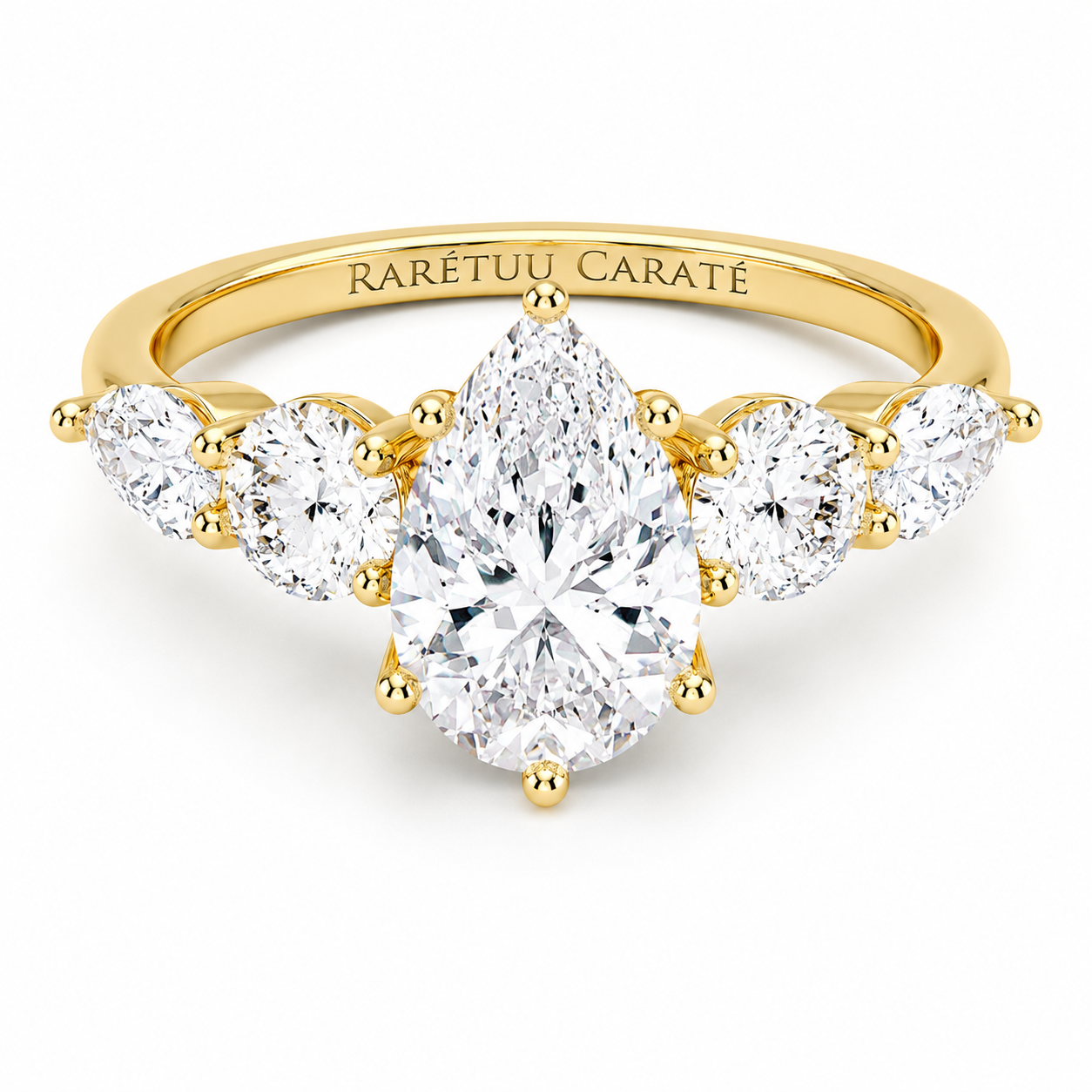 Queen Ella Pear Moissanite Ring