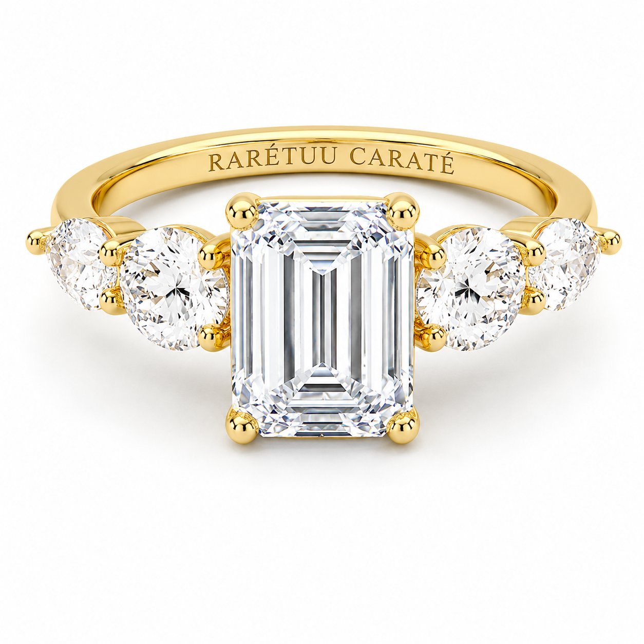 Queen Ella Emerald Moissanite Ring