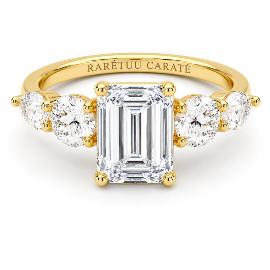 Queen Ella Emerald Moissanite Ring