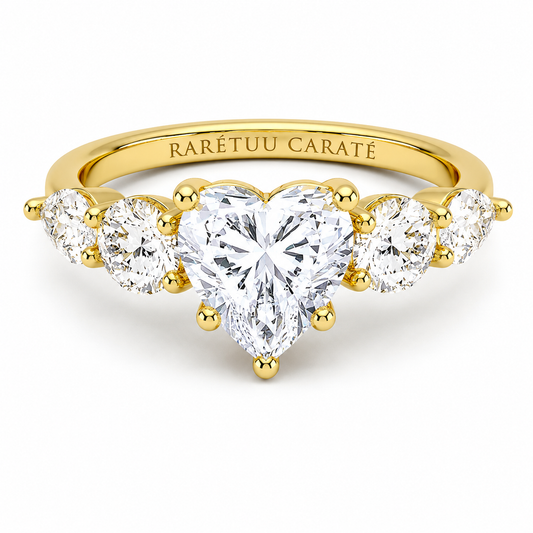 Queen Ella Heart Moissanite Ring