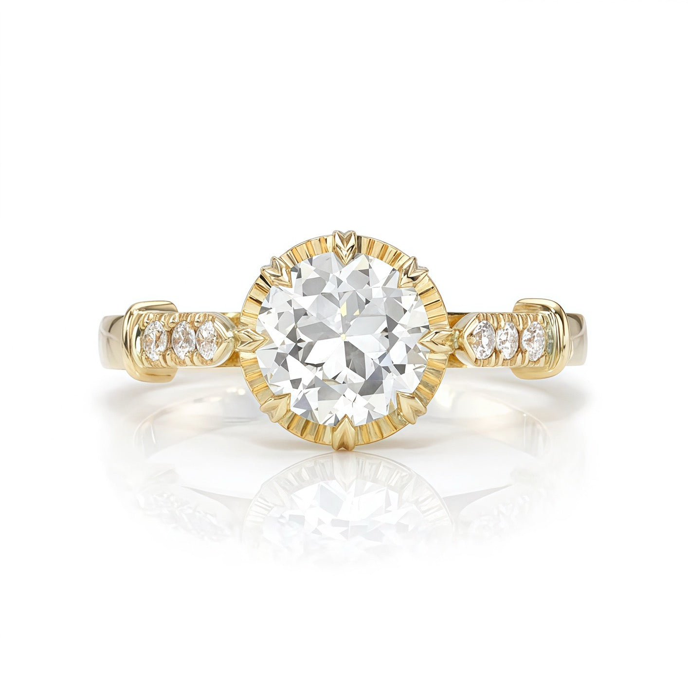 2CT Lunara moissanite ring