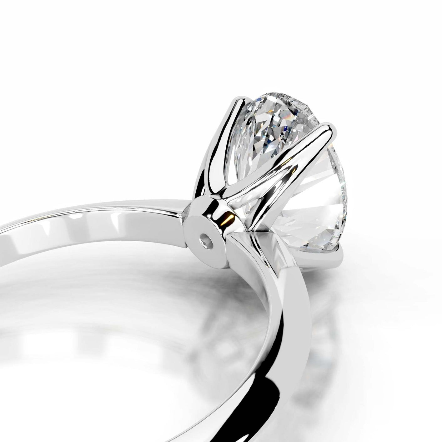 2CT Queen Anastasia Oval Solitare Moissanite Ring