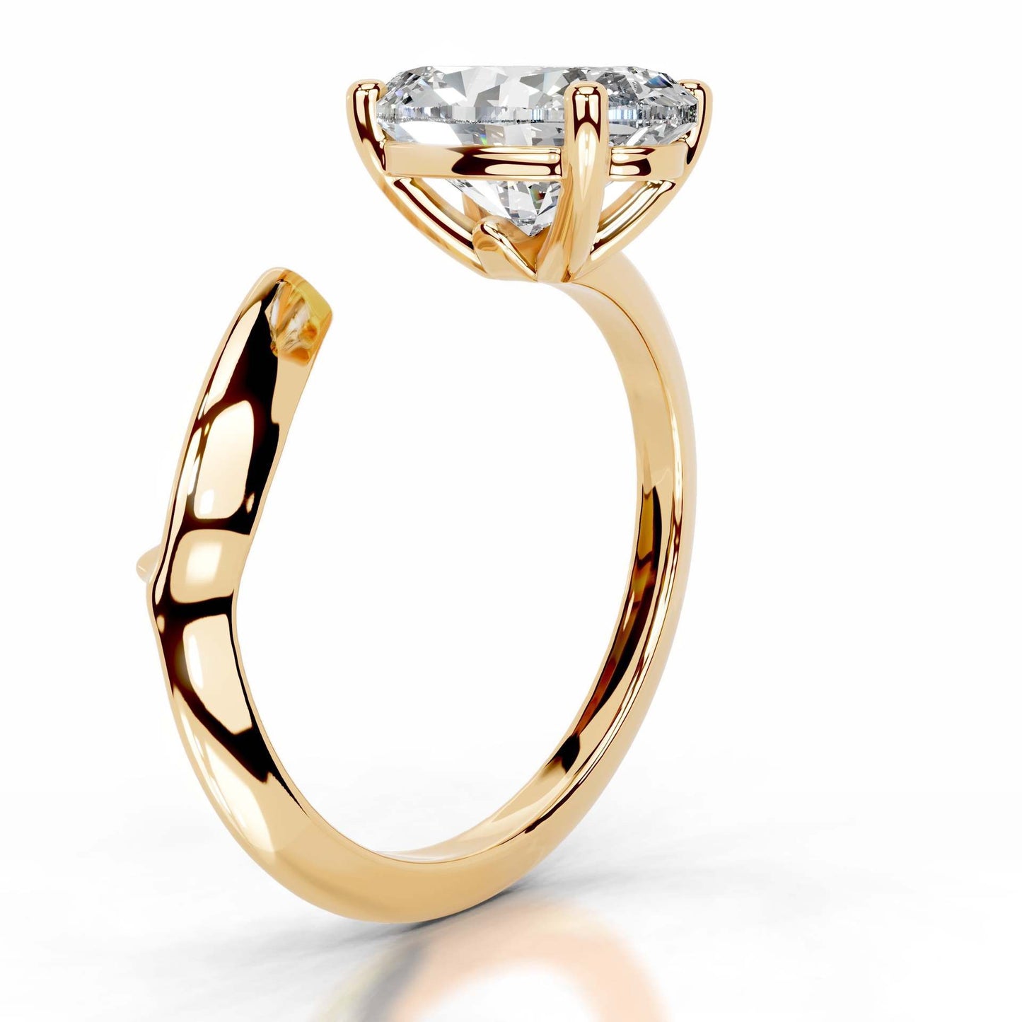 2CT Lily Oval Cut Moissanite Ring
