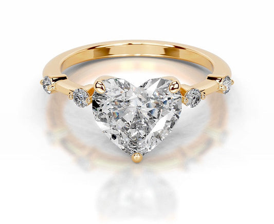 2CT Queen Siti Heart Cut Classic Ring