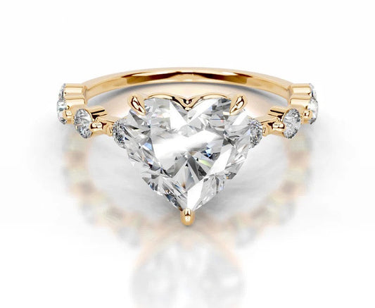 2CT Queen Siti Heart Cut Pavé Ring