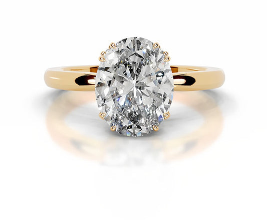 6CT Queen Fazura Oval Moissanite Ring