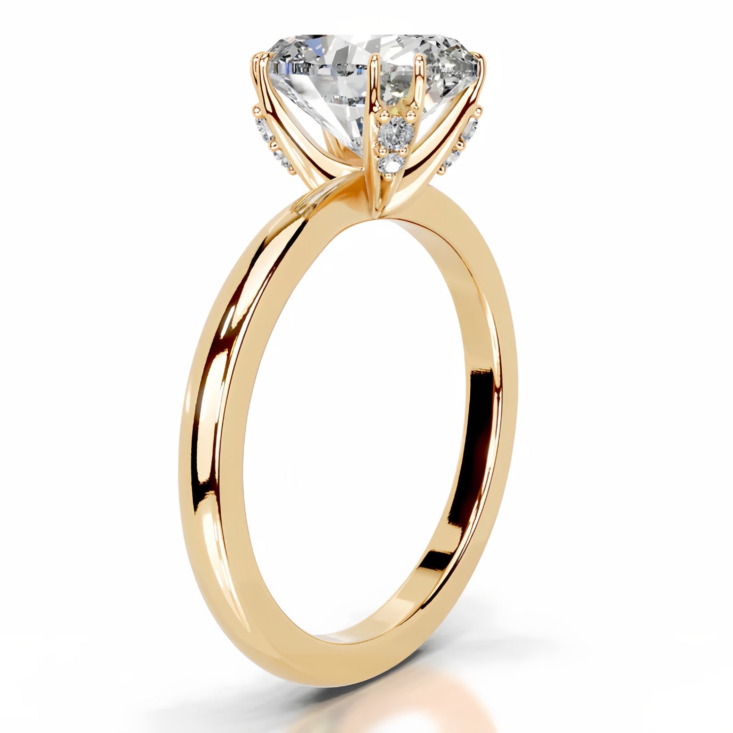6CT Queen Fazura Oval Moissanite Ring