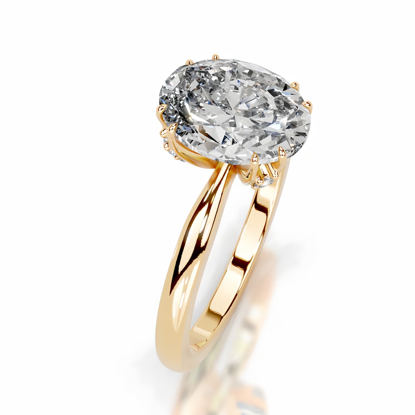 6CT Queen Fazura Oval Moissanite Ring