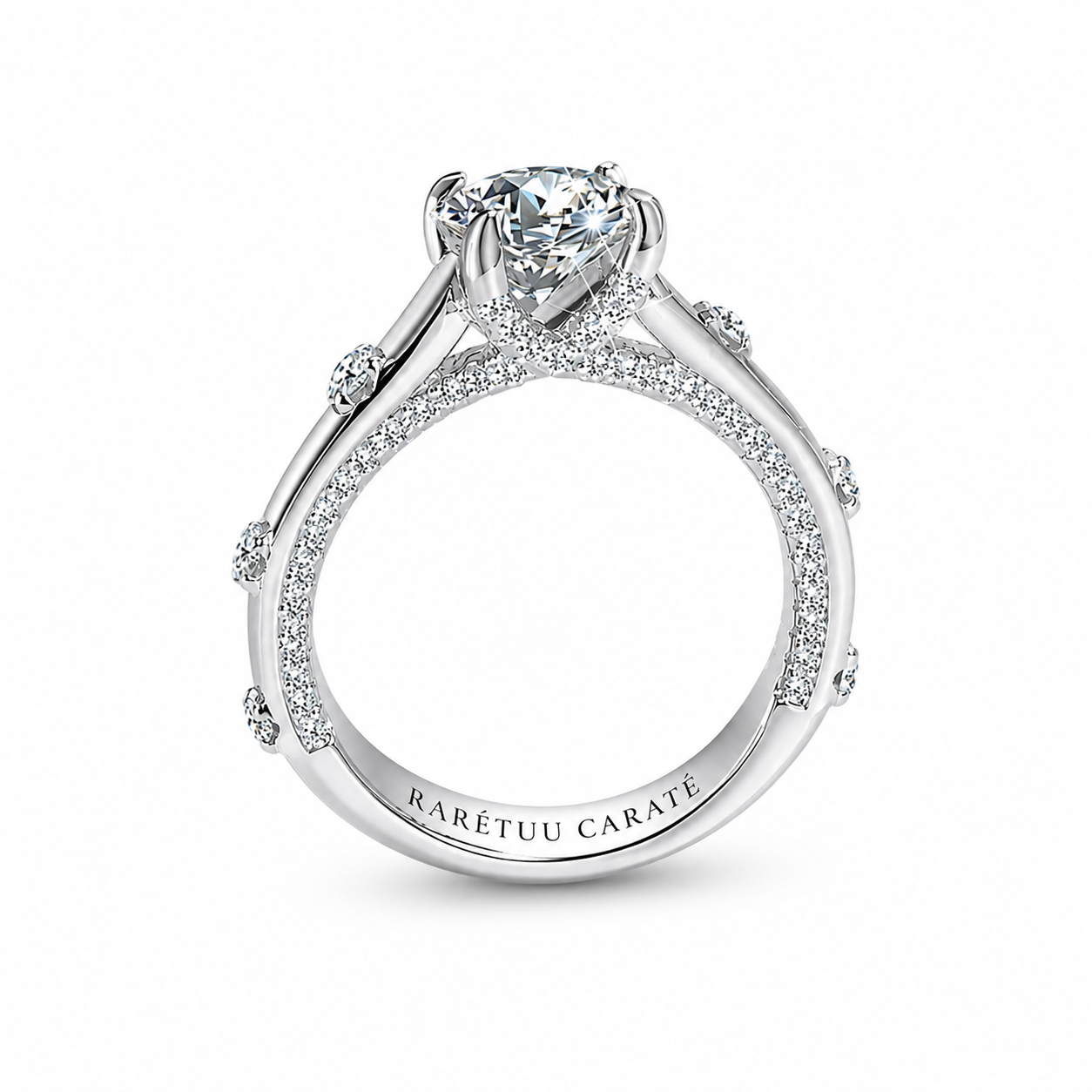 1CT Queen Eishal Moissanite Ring