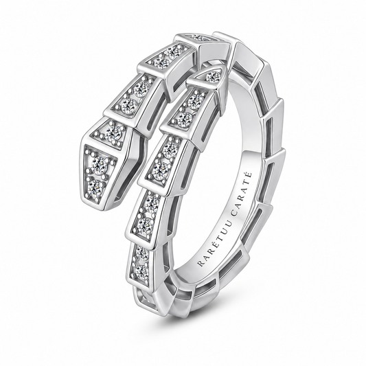 Serpentina Moissanite Ring