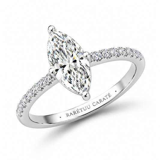 Queen Jue Marquise Moissanite Ring