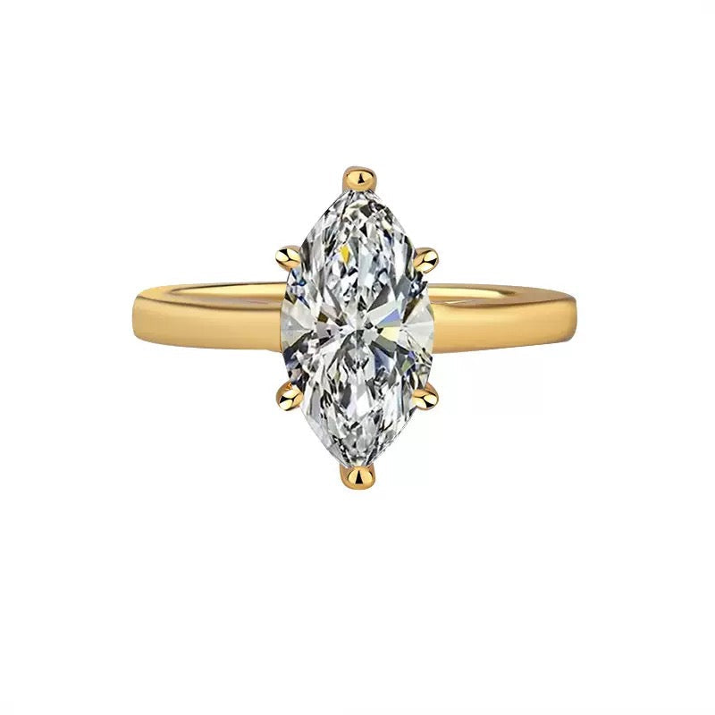 Queen Betty Marquise Moissanite Ring