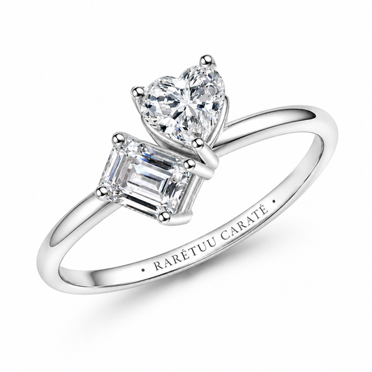 1CT Twin Sara Mossanite Ring