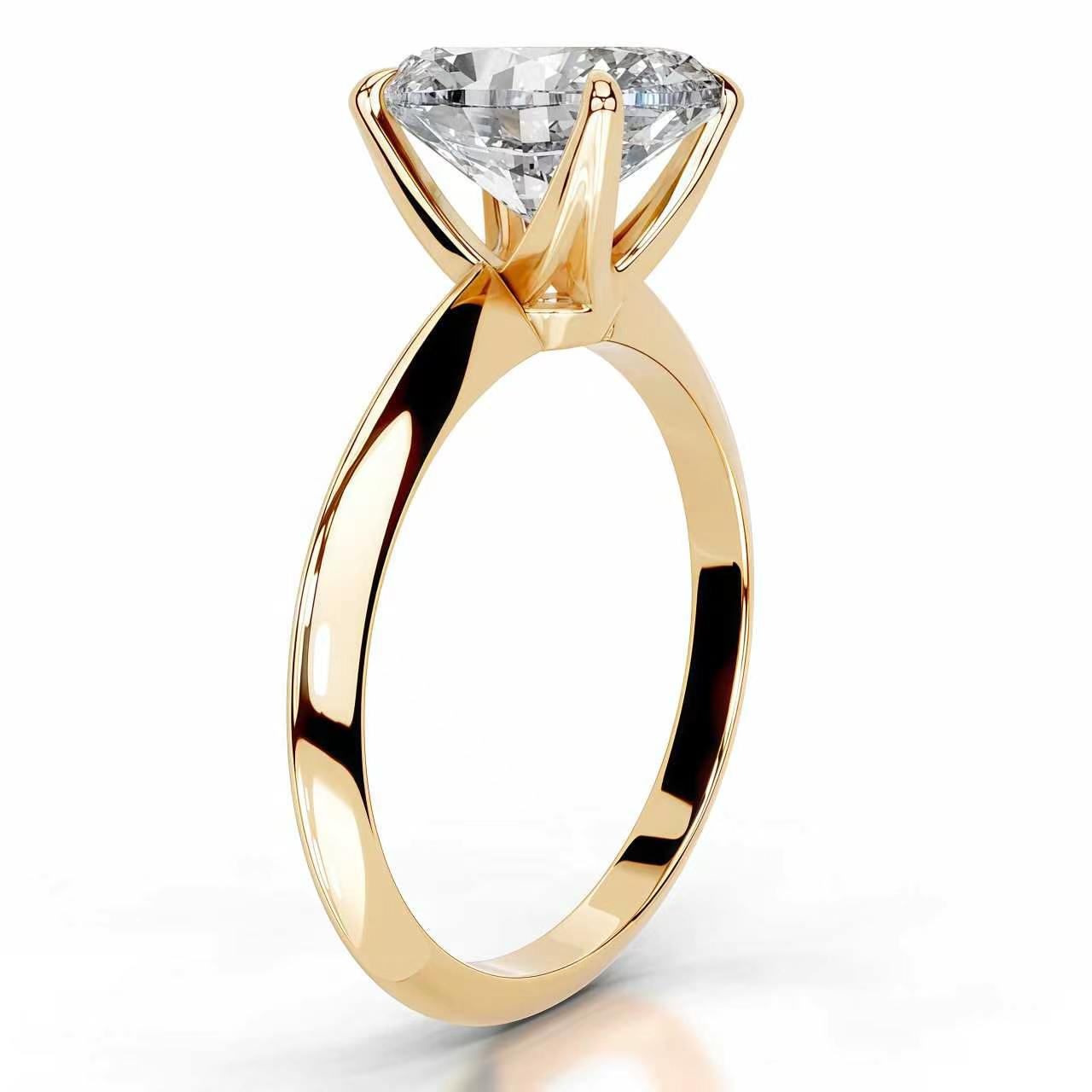 2CT Queen Anastasia Oval Solitare Moissanite Ring