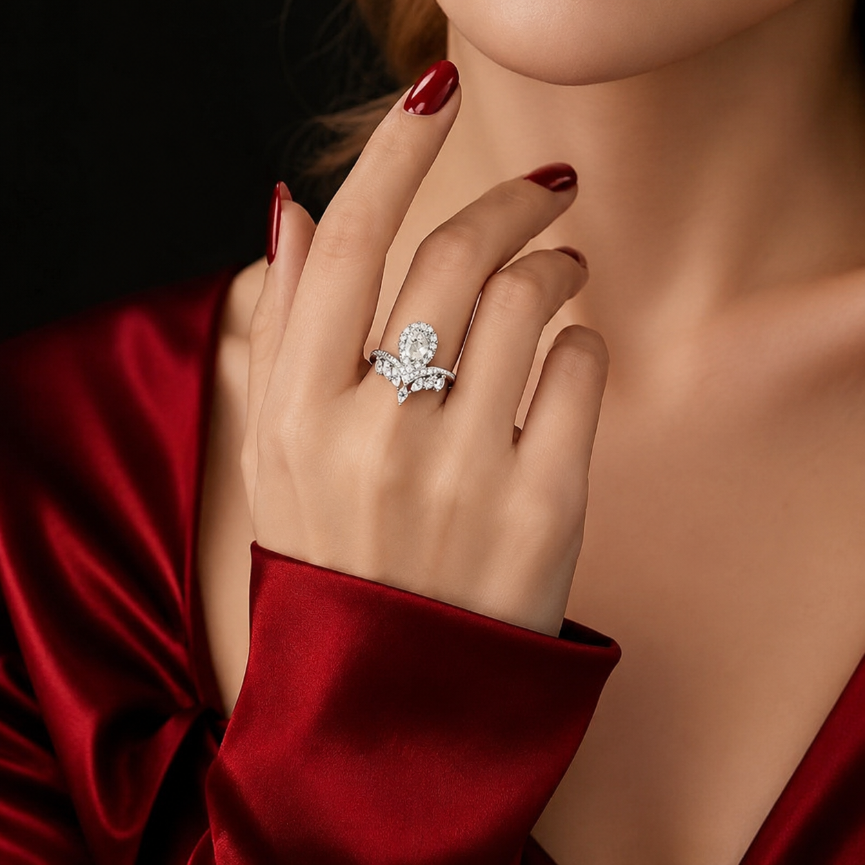 Queen Ifa Crown Moissanite Ring