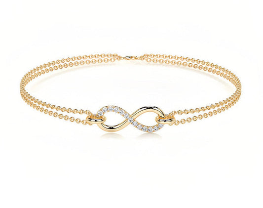 Luna Infinity Moissanite Bracelet