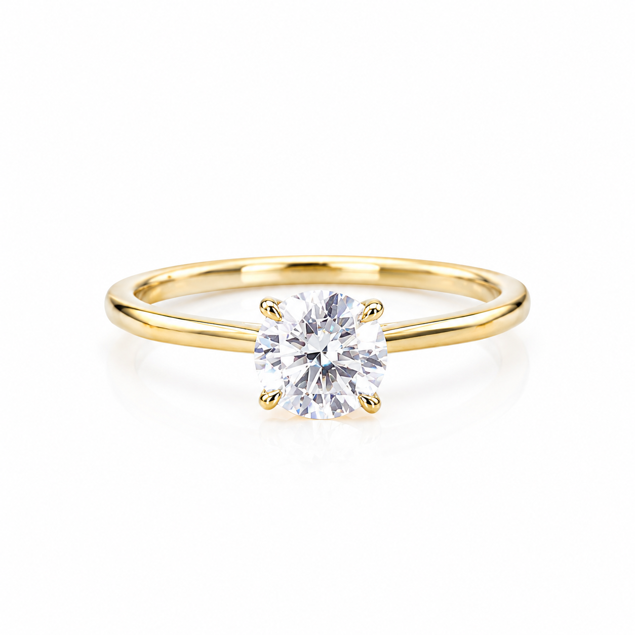 Queen Aurora Moissanite Ring - Round Cut