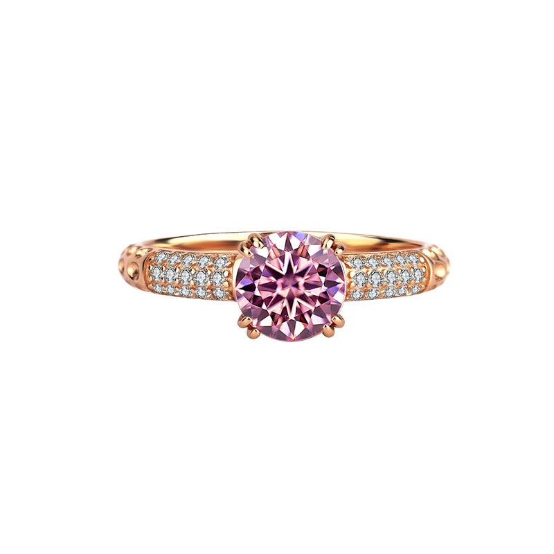 Queen Eryna Rose Gold Moissanite Ring