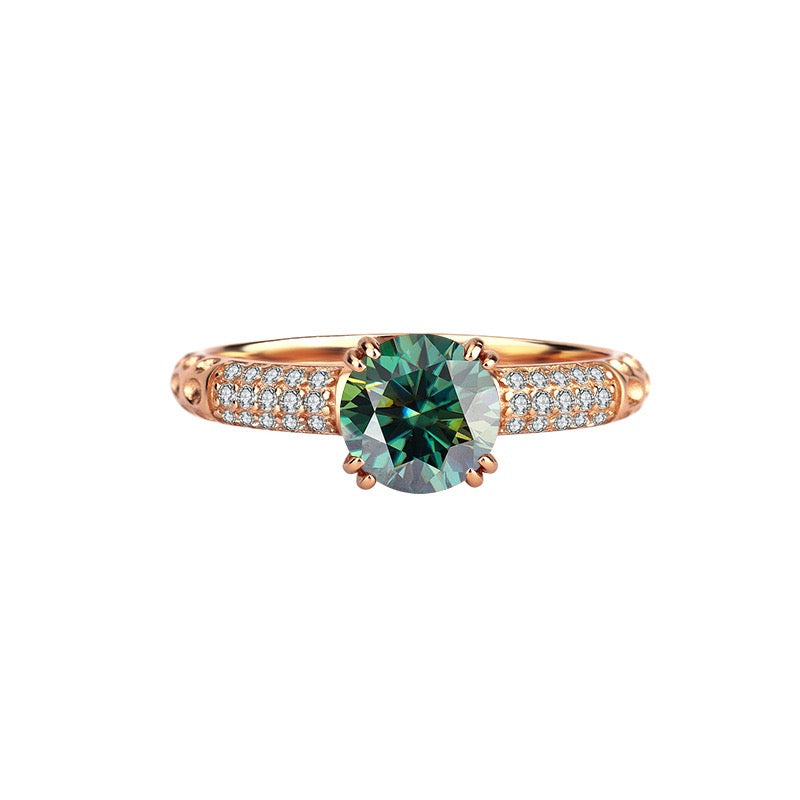 Queen Eryna Rose Gold Moissanite Ring