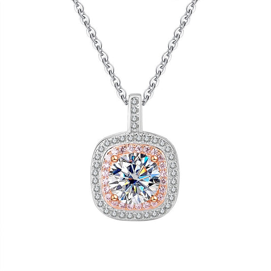 1CT Queen Elizabeth Halo Pendant