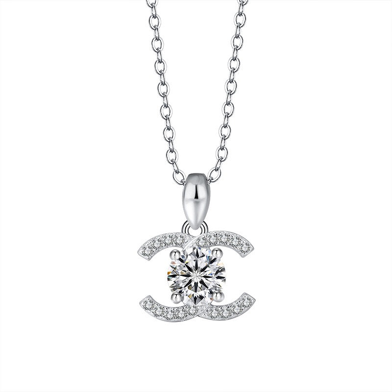1CT Céleste Halo Moissanite Necklace