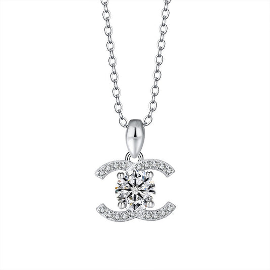 1CT Céleste Halo Moissanite Necklace