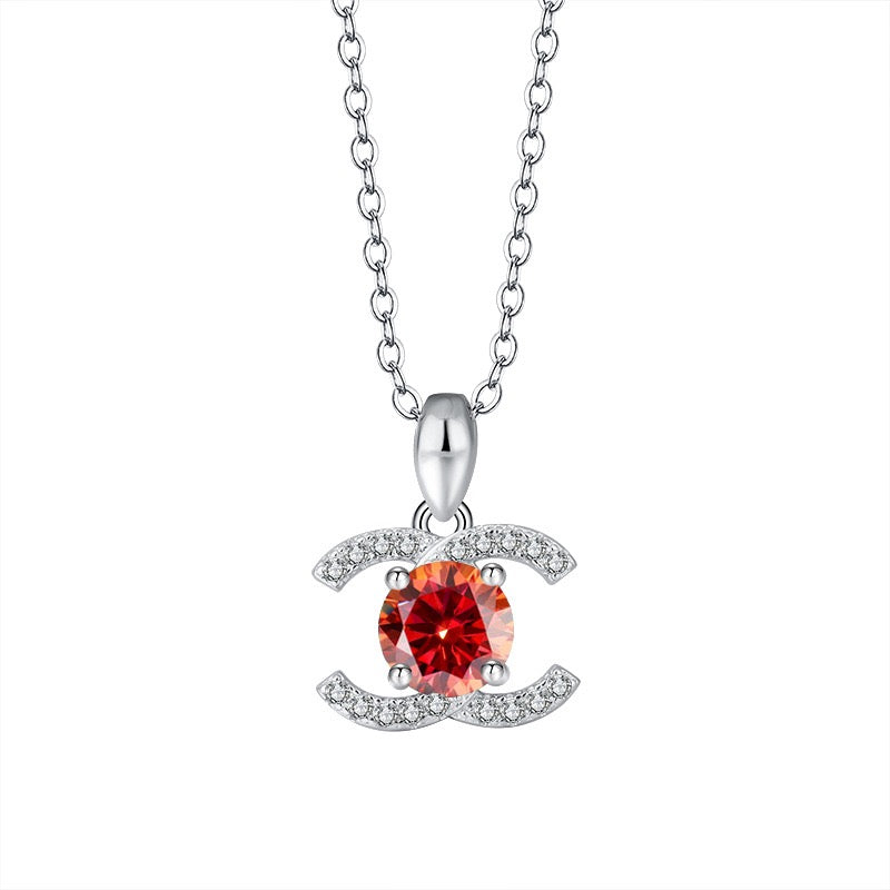 1CT Céleste Halo Moissanite Necklace
