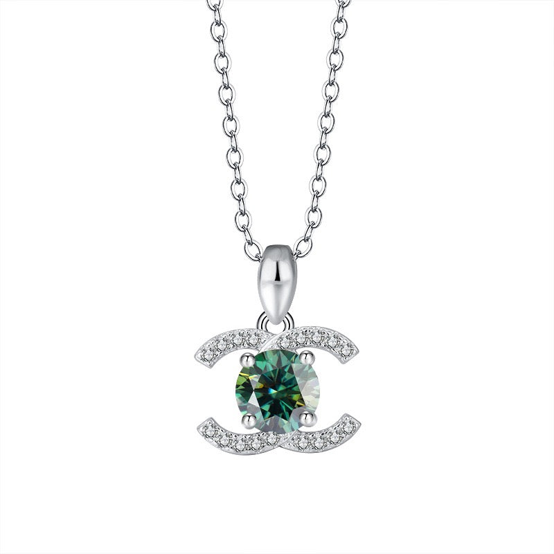 1CT Céleste Halo Moissanite Necklace