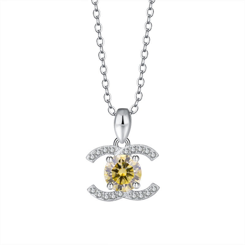 1CT Céleste Halo Moissanite Necklace